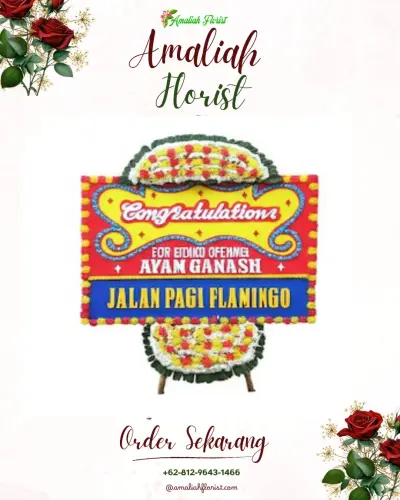 Bunga Papan Congratulation di Gedung Pernikahan Assembly Hall Menara
